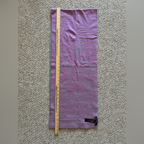 Coach Purple Grey Scarf - Picture 8 of 8